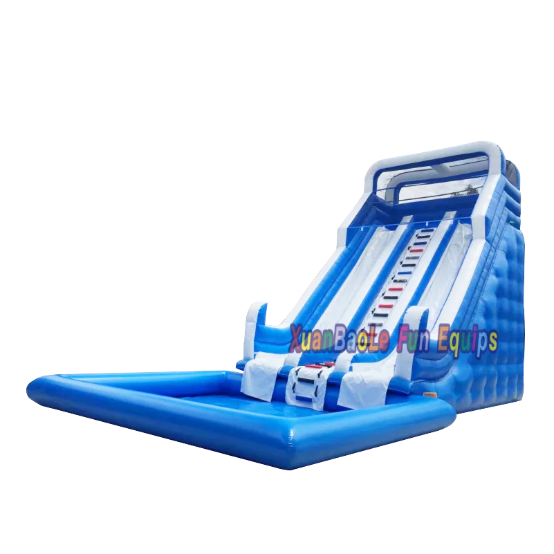 Blue&White Water Wet Slide