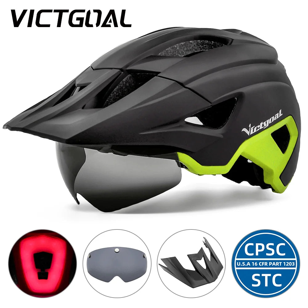 Bike Helmet With Sun Goggle Visor