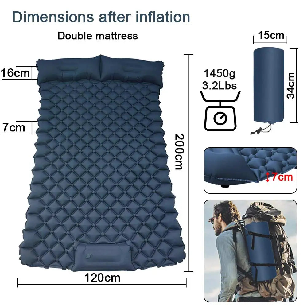 Inflatable Mattress 2 Person Outdoor Camping Mat