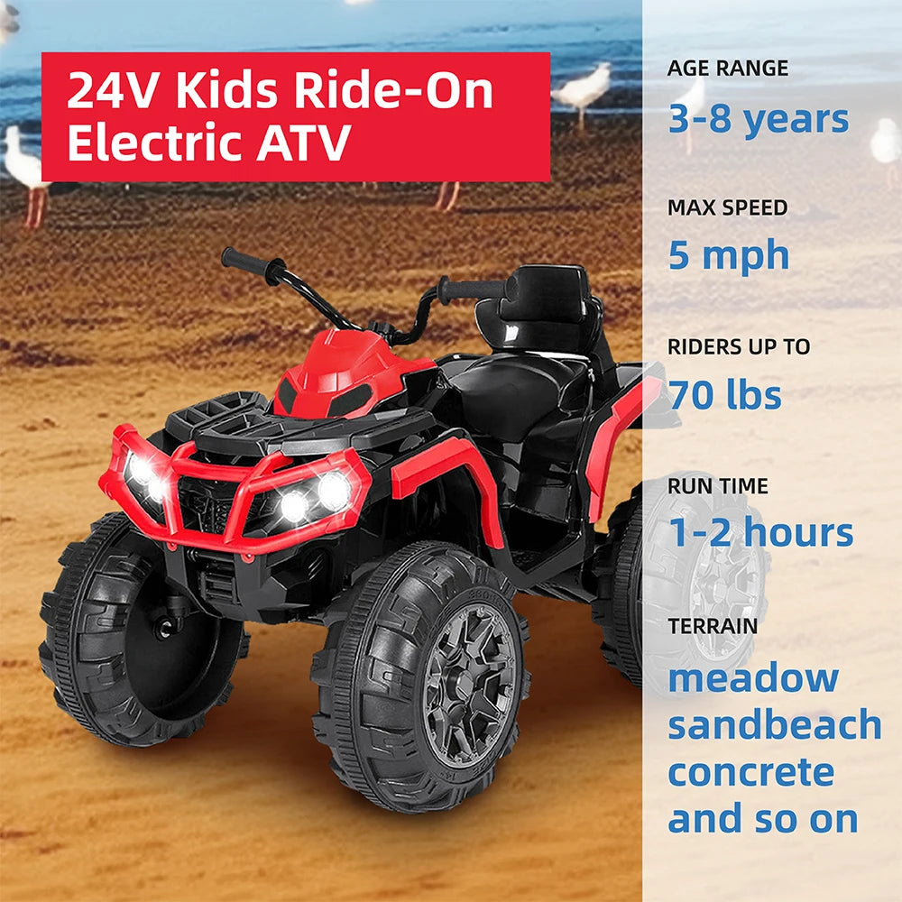 24V Battery Powered Kids ATV, Ride