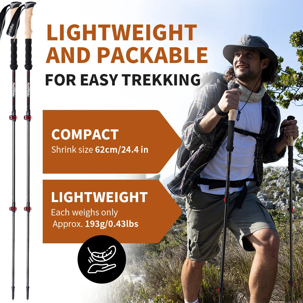 Walking stick 2pcs Collapsible poles