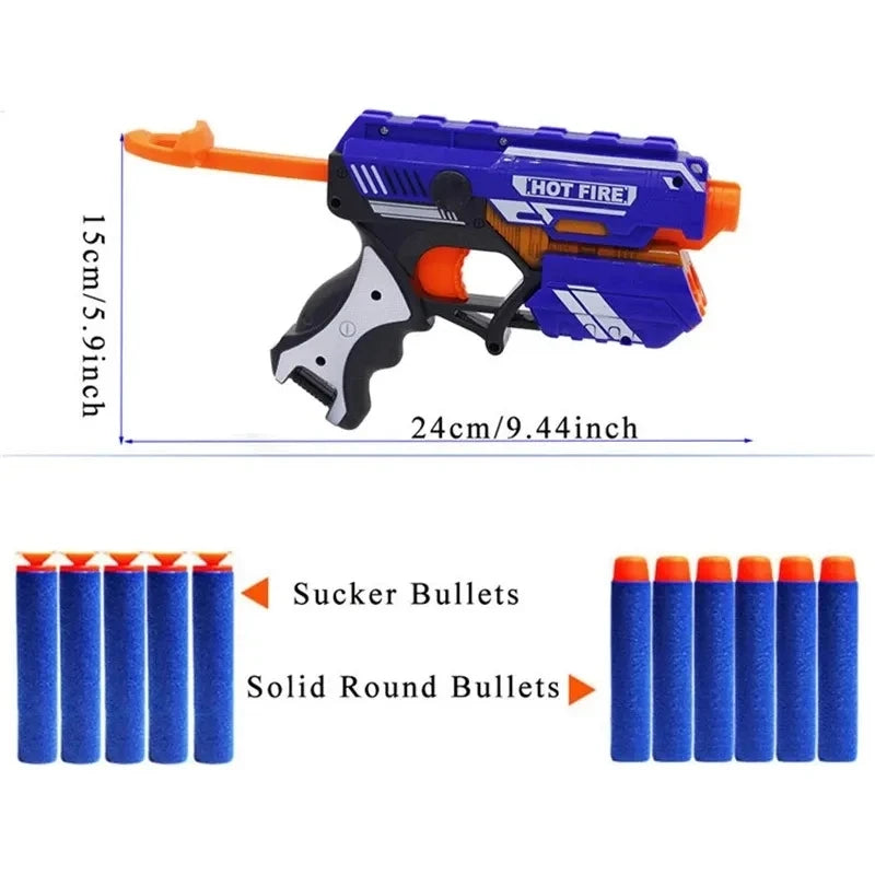 TISNERF Children's Manual Soft Bullets Toy Gun Kits For Nerf Darts Toy Pistol Gun Long Range Dart Blaster Kids Toys Xmas Gift