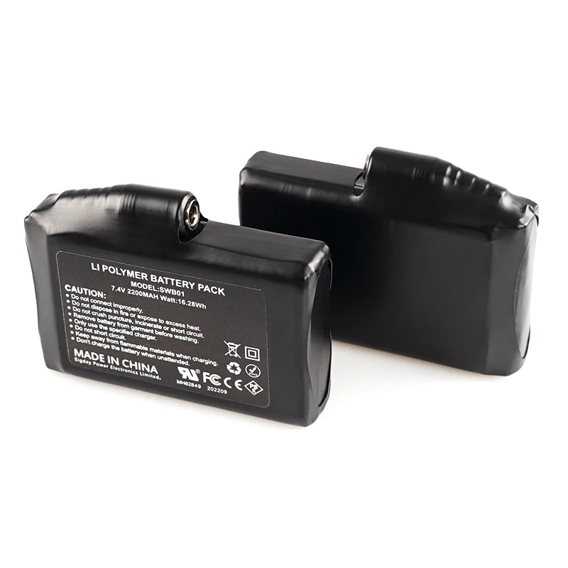 Rechargeable Battery for Heated Gloves, Mittens, Liners, and Socks