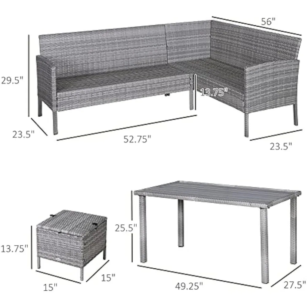 5 Piece Patio Furniture Set