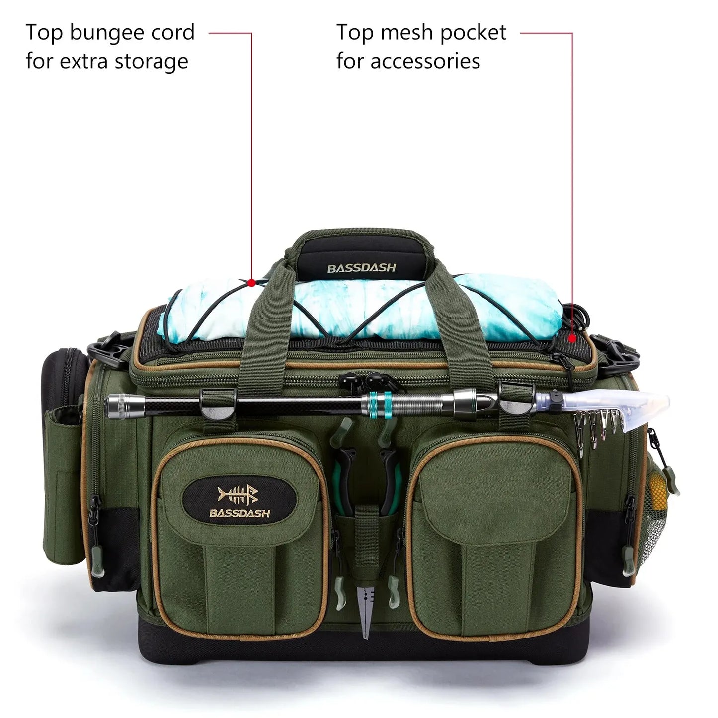 BASSDASH Fishing Tackle Shoulder Bag