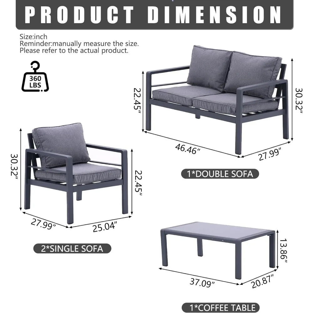 Outdoor Aluminum Patio Furniture Set