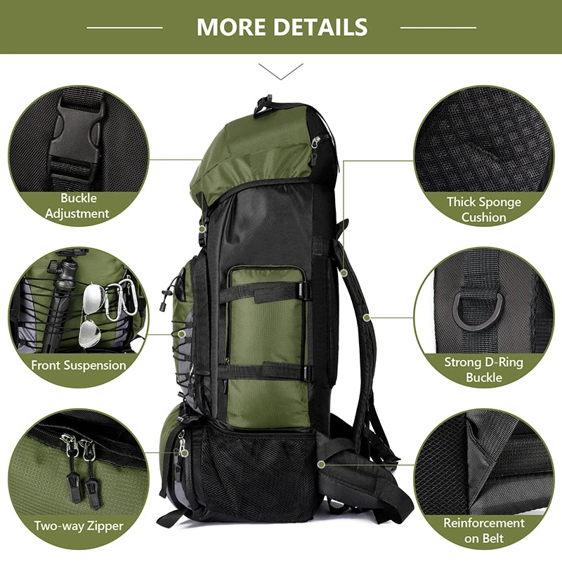 90L Tactical Camping Backpacks Military Bag