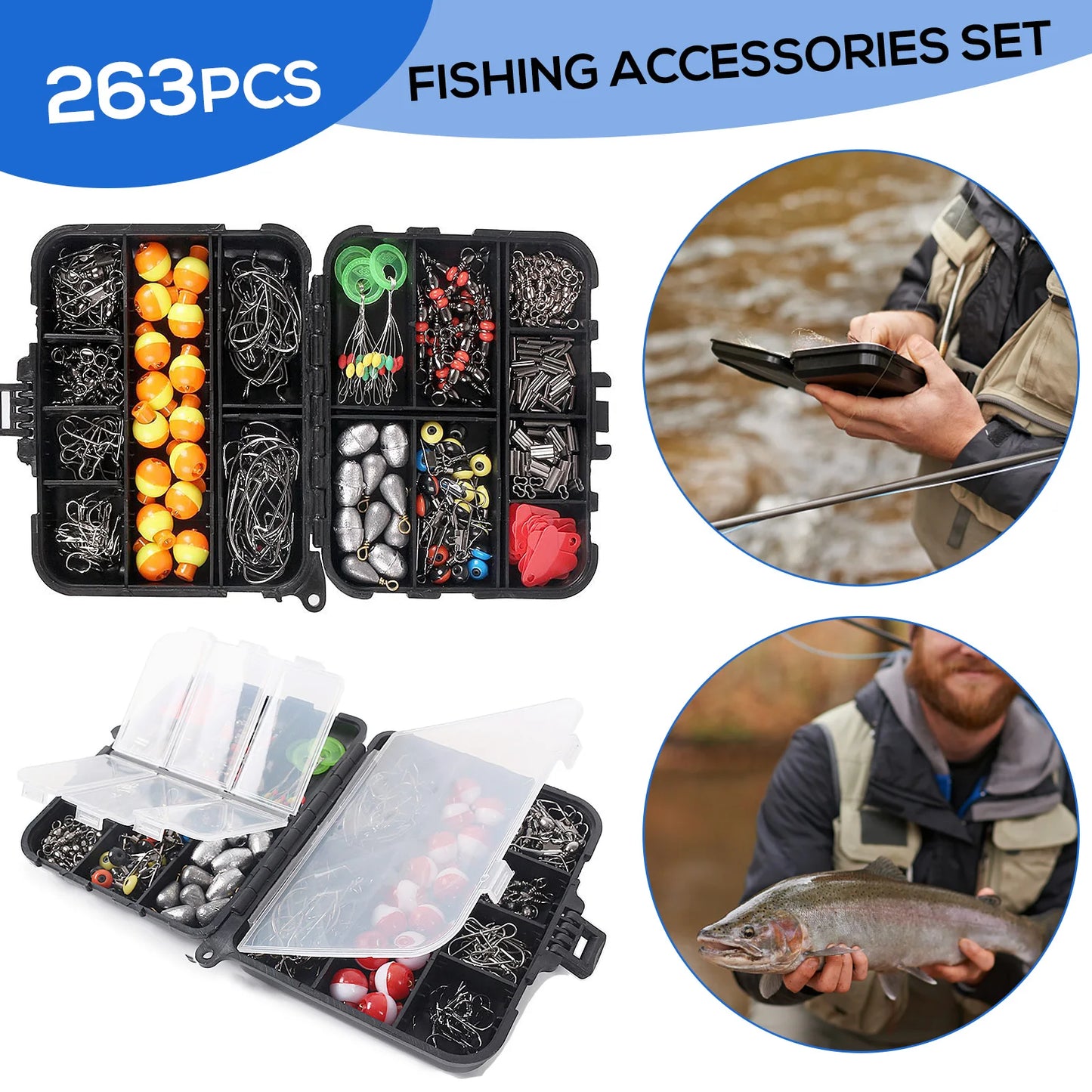 263pcs Outdoor Fishing Accessories Set