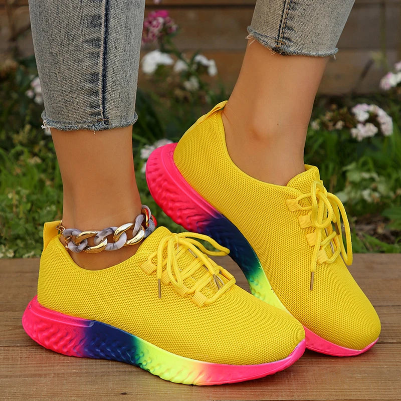 Rainbow Sole Sneakers Women