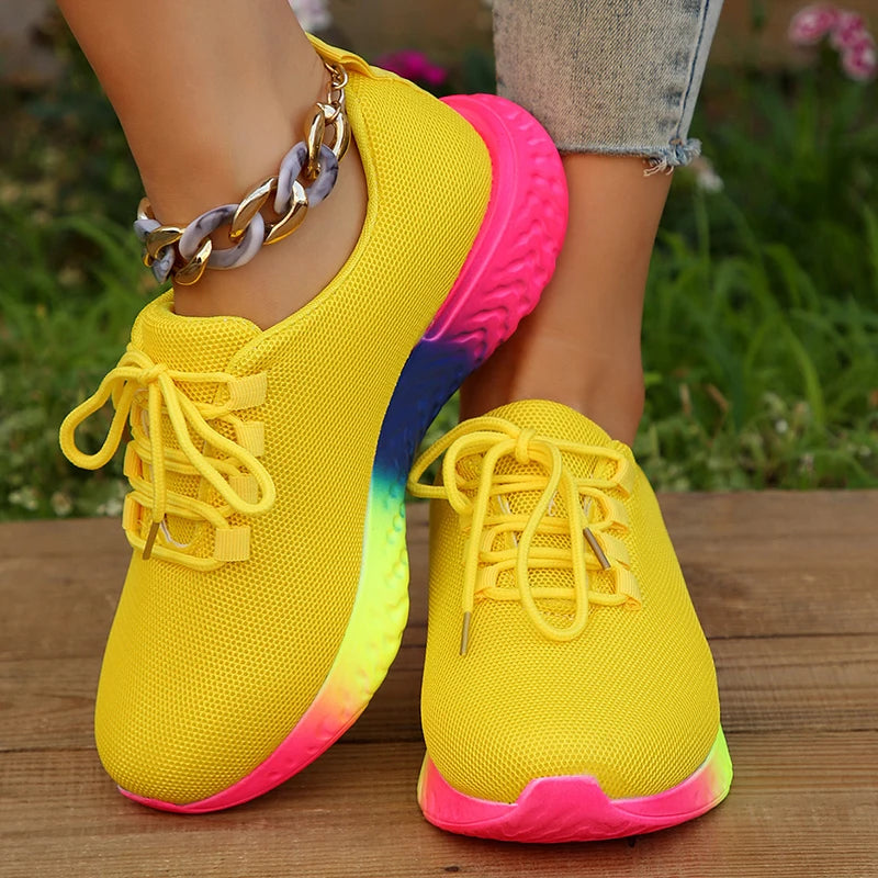 Rainbow Sole Sneakers Women