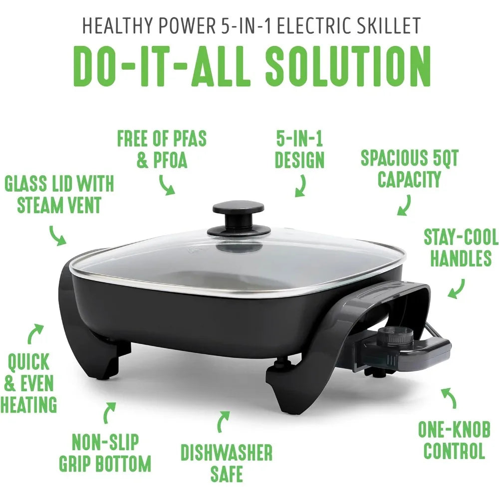 5QT Square Electric Skillet