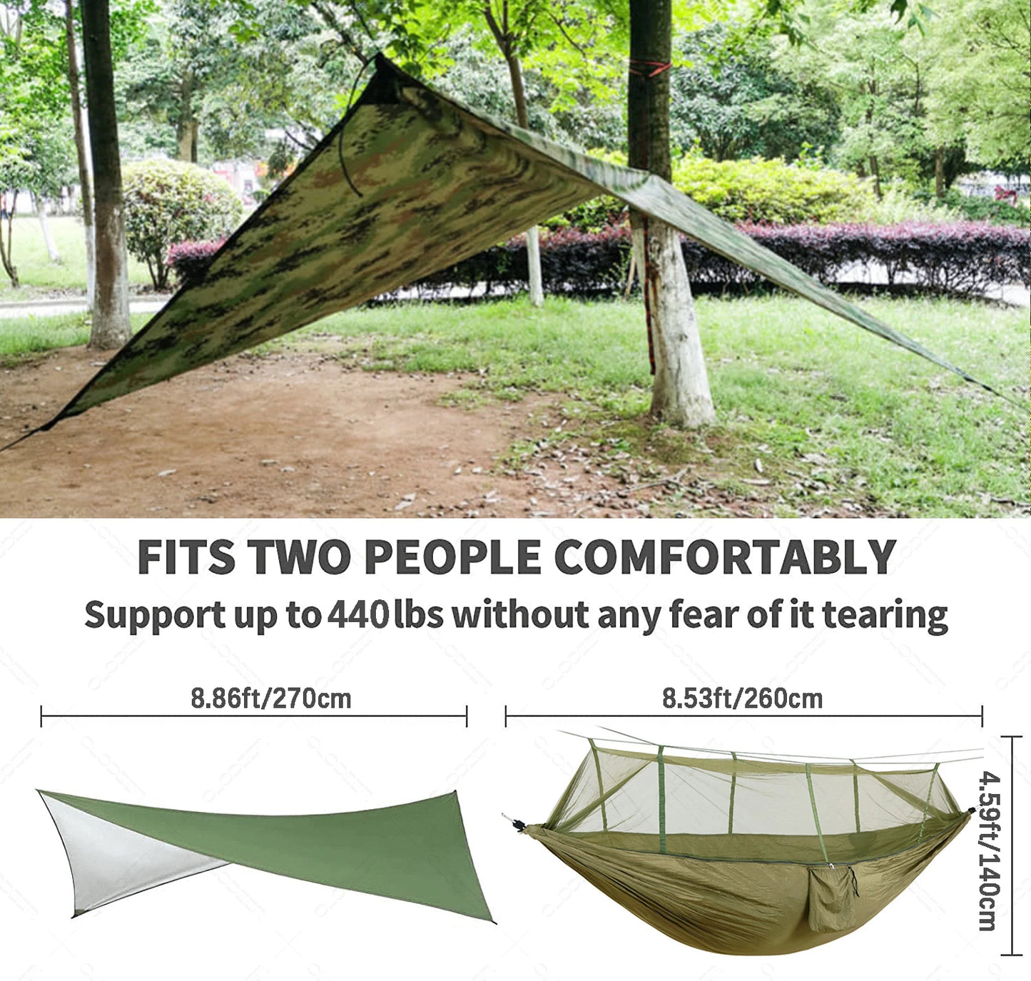 Anti Outdoor Camping Hammock With Mosquito Net