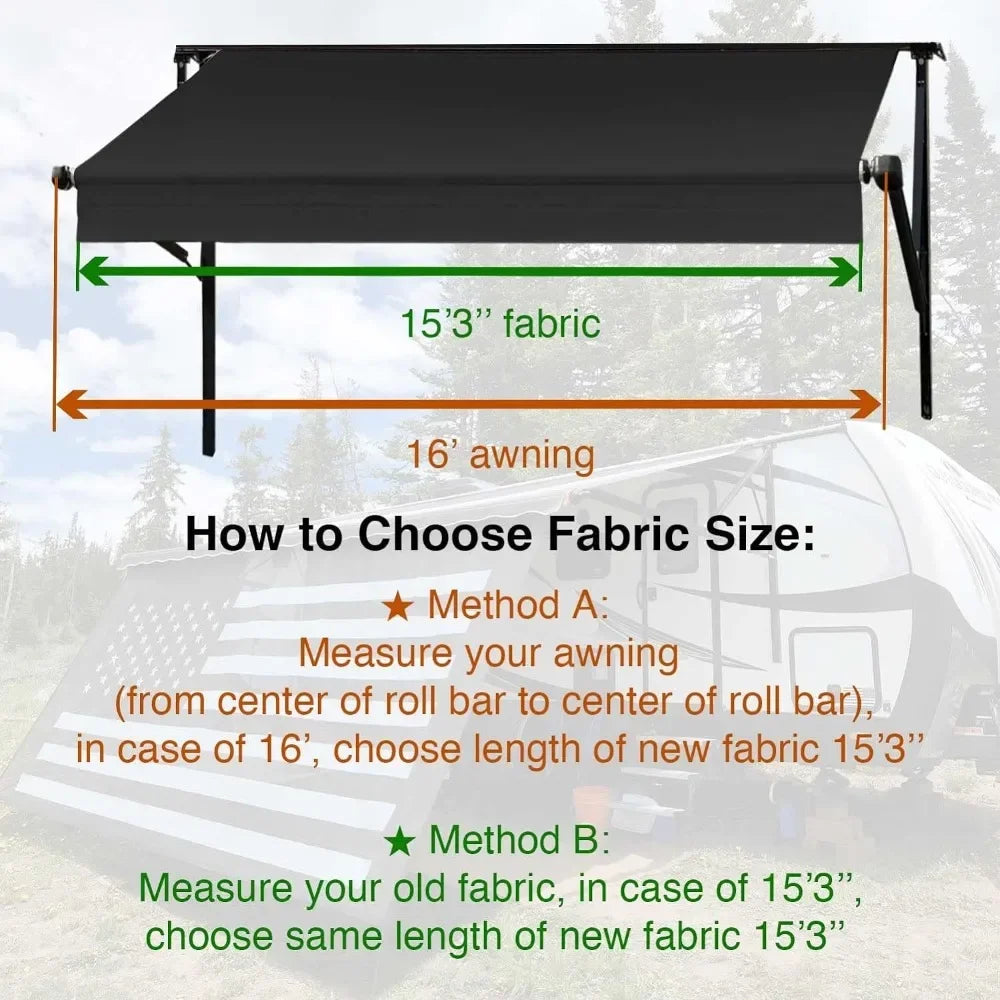 RV Awning Fabric Replacement Camper Trailer Awning