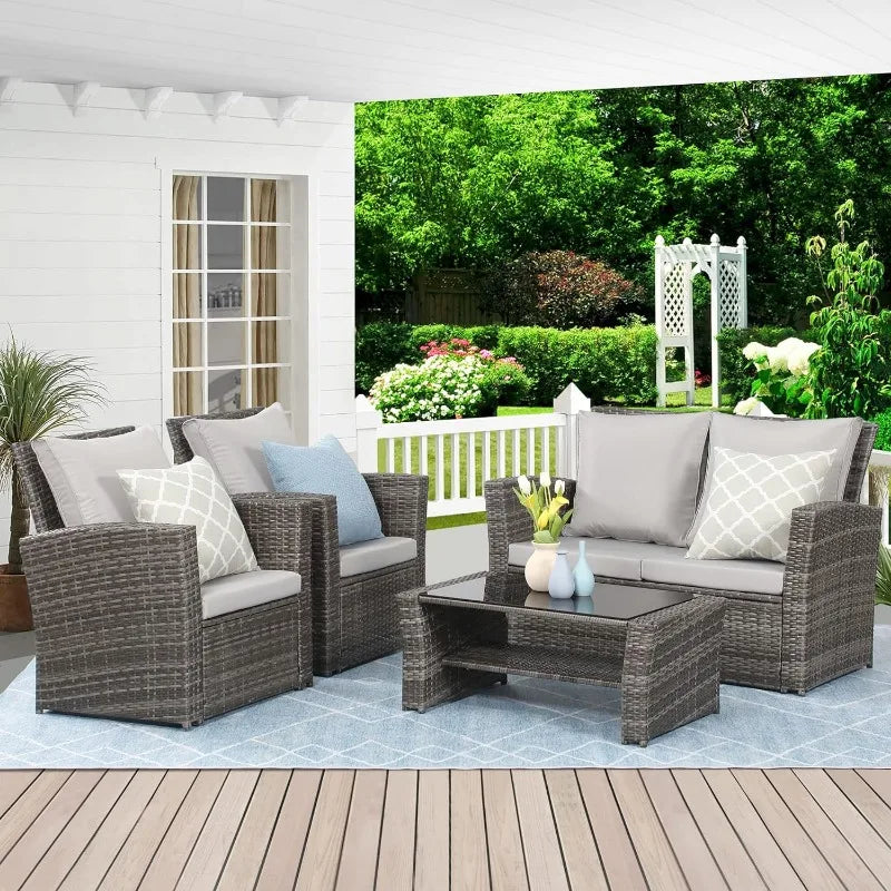 Wisteria Lane 4 Piece Outdoor Patio Furniture Set