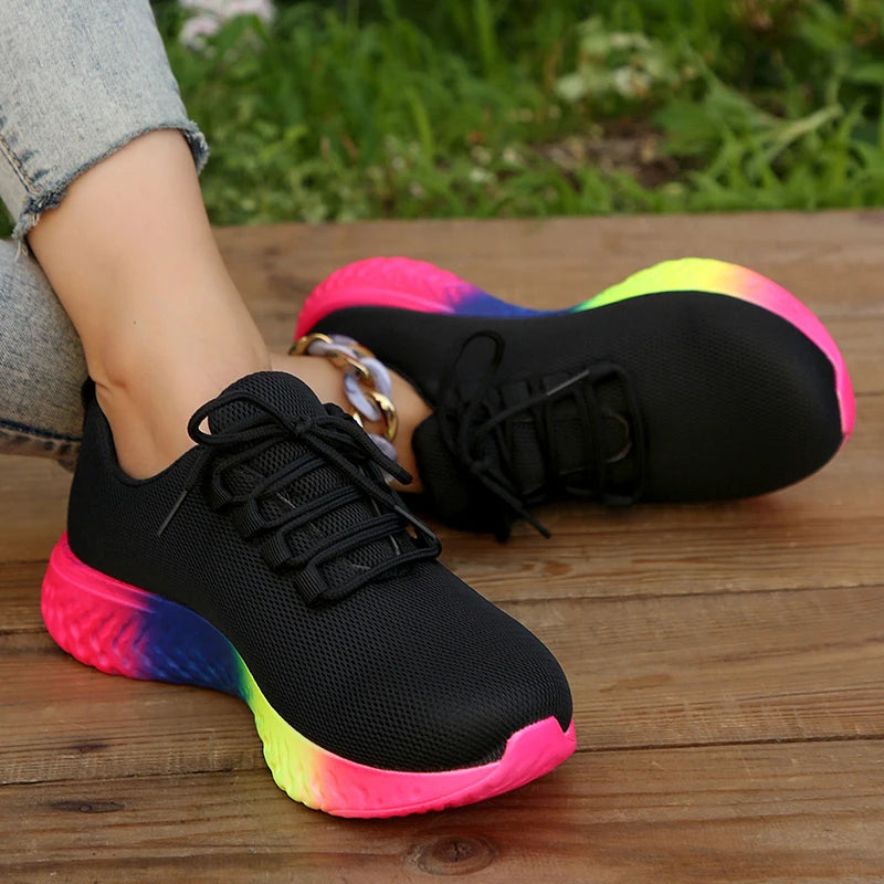 Rainbow Sole Sneakers Women