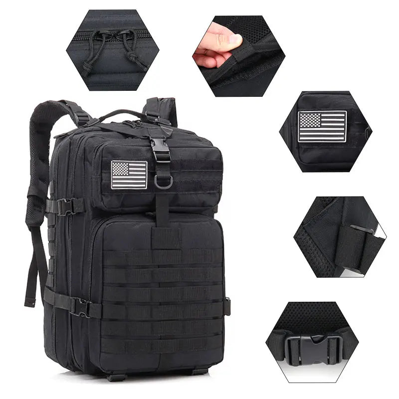 QT&QY 30/45L Man Tactical Backpacks Military Traveling Bags