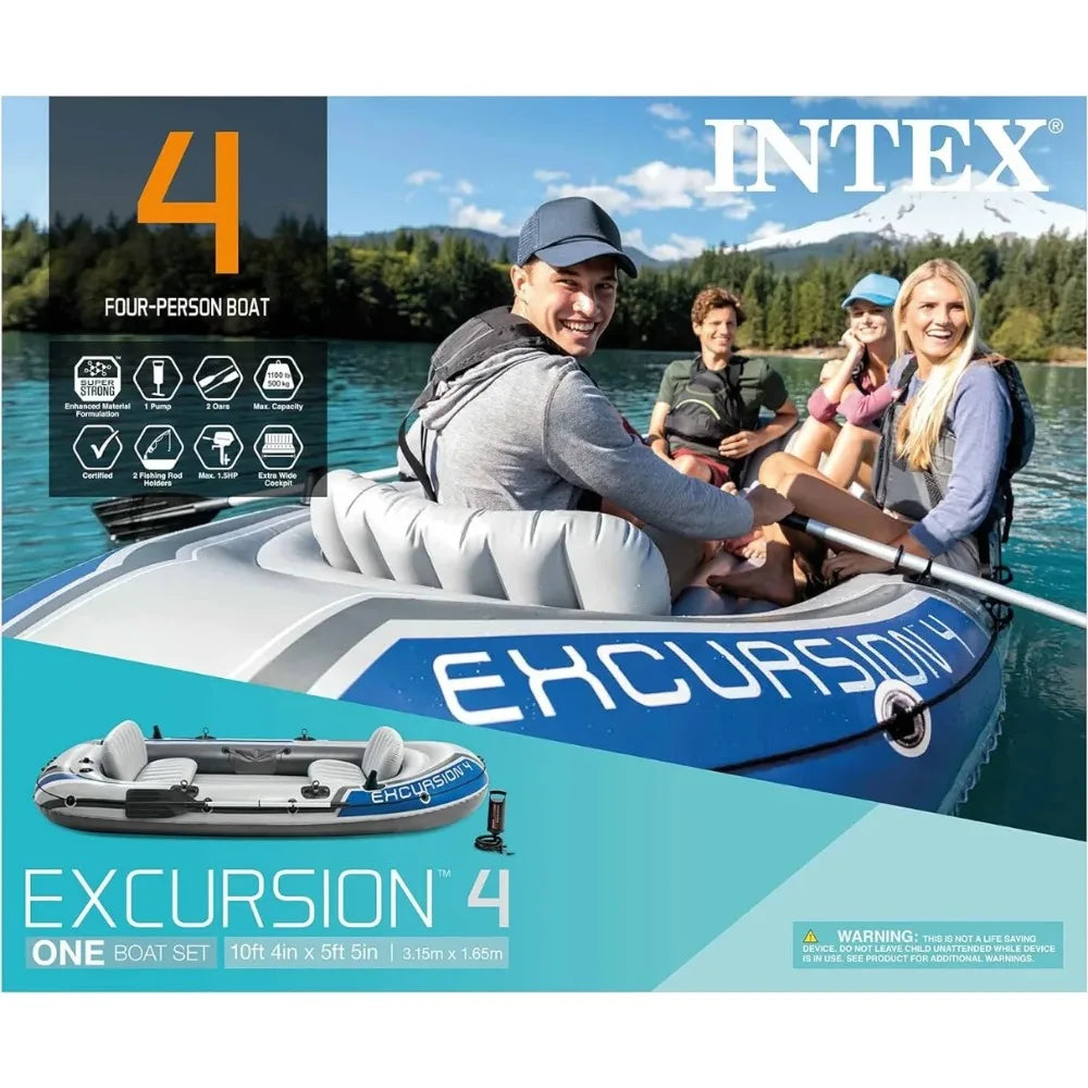 IInflatable Boat with Aluminum Oars and High-Output Pump