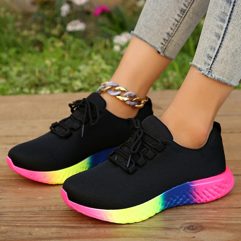 Rainbow Sole Sneakers Women