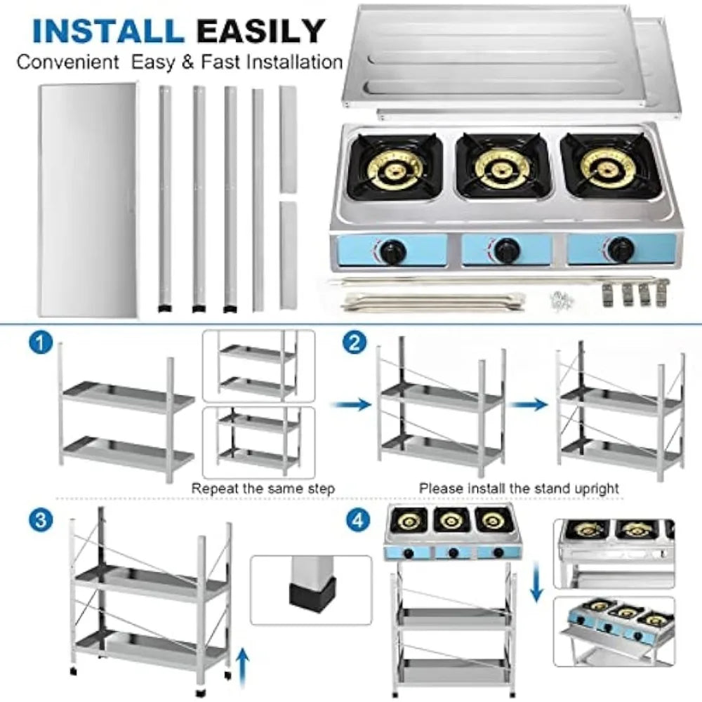 Propane Gas Stove 3 Burner Gas Stove