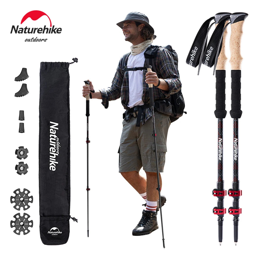 Walking stick 2pcs Collapsible poles