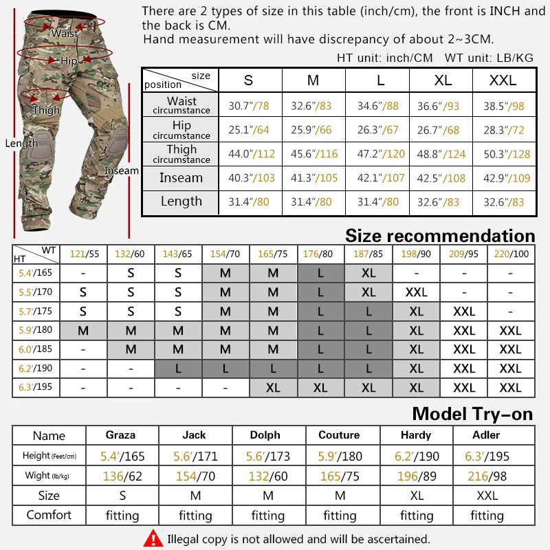 Pants multi-camo