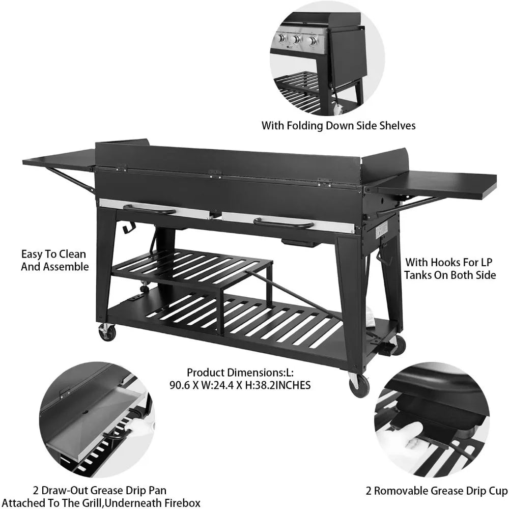 Black Liquid Propane Gas Grill